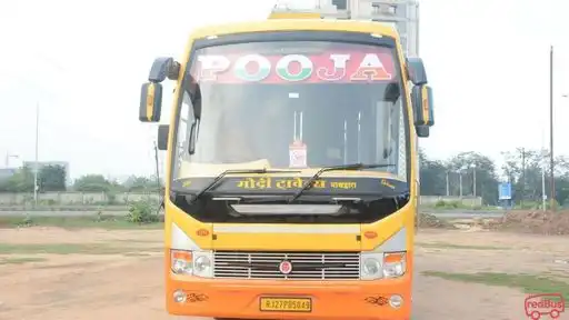 Pooja Travels. Bus-Front Image