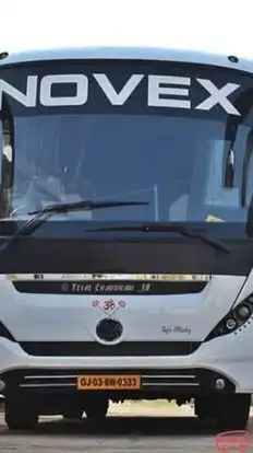 L K  Travels Bus-Front Image