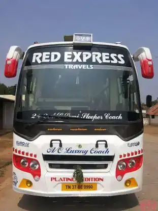 Red Express Travels Bus-Front Image