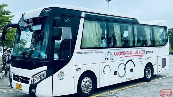 Good Morning Cat Ba Bus Front Image
