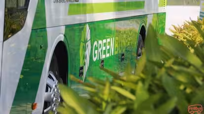 Green Travel Bus-Side Image