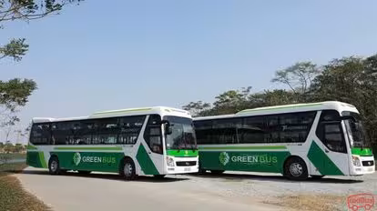Green Travel Bus-Side Image