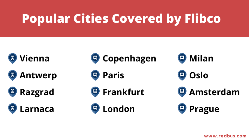 cities covered by flibco
