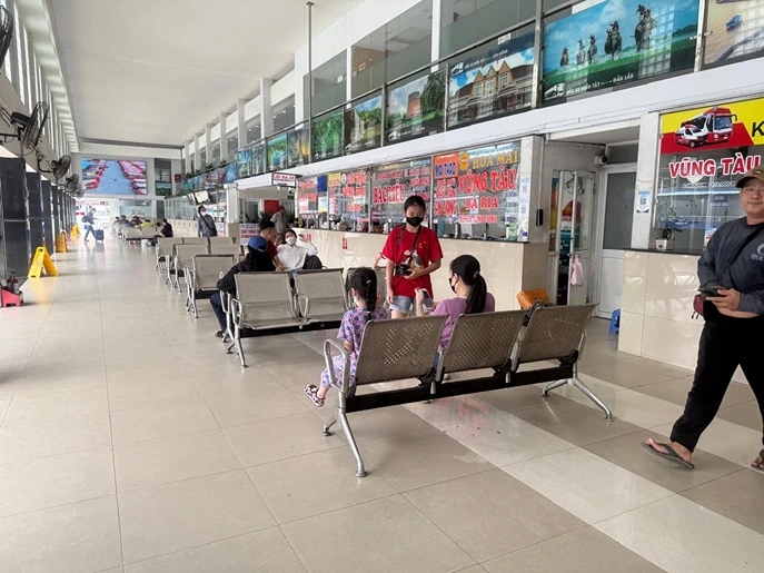 Phòng chờ ở Bến Xe Miền Tây