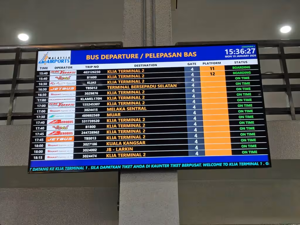 Information Display Klia Terminal